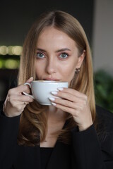 Woman in restaurant