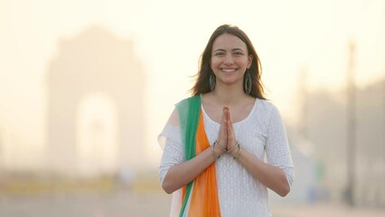 India girl greeting