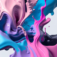 A paint splash colorfull rainbow paint or ink design - 560051309