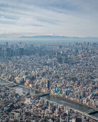 東京都墨田区　東京スカイツリーから望む高層ビル群