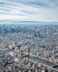 東京都墨田区　東京スカイツリーから望む高層ビル群