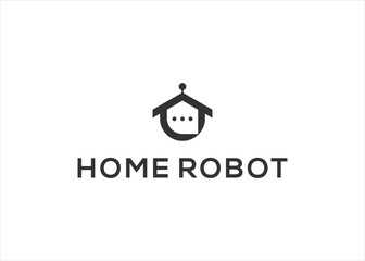 Home Robot Logo Vector Template Design