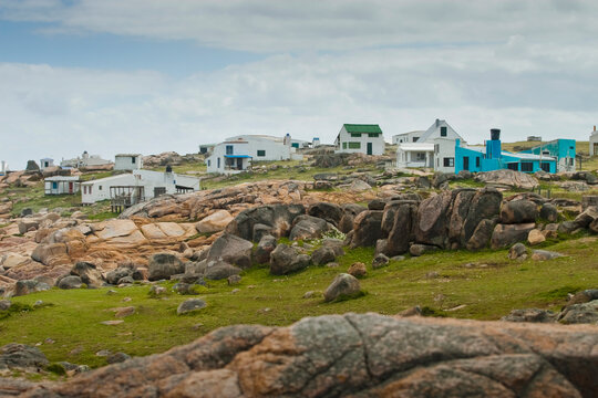 Colorful houses in Cabo Polonio, Uruguay.