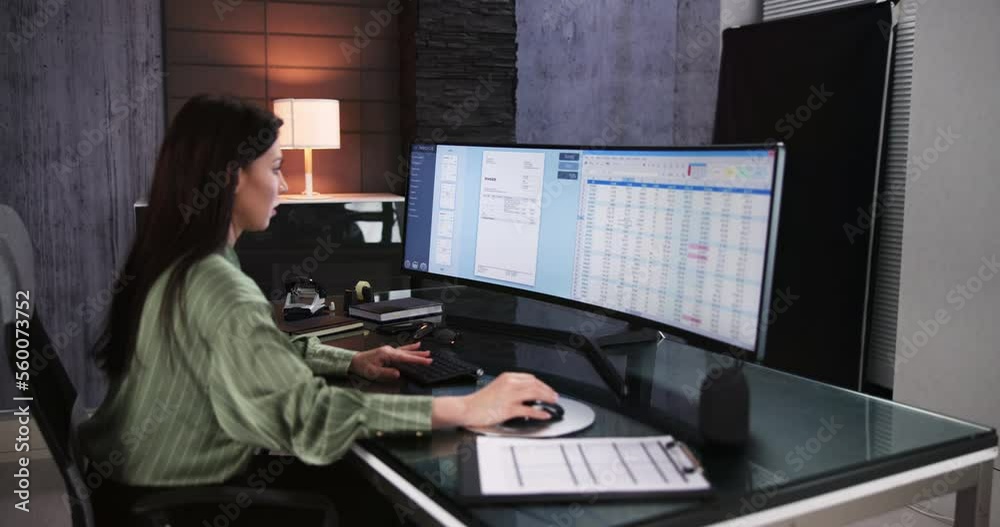 Poster account manager in office coding medical
