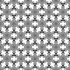 seamless pattern snowflake floral flower art decoration decor texture textile fabric use vector illustration