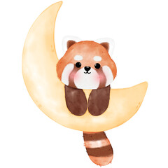 Cute Red Panda Illustration