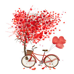 bicycle and heart