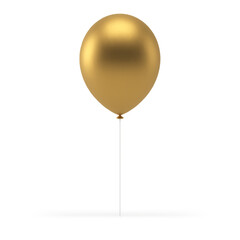 Golden air balloon 3d anniversary party congratulations realistic vector illustration
