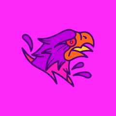 vector illustration of an eagle's head