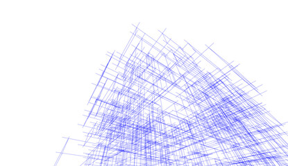 abstract architectural background 3d illustration