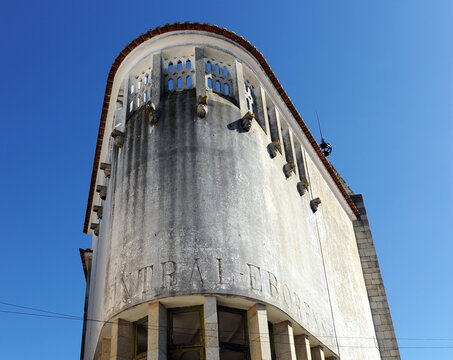 Abandoned building of  Eborense Central Hall (Salão Central Eborense) in Evora, Alentejo, Portugal