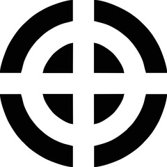 Obraz premium focus icon symbol in a white background, goal target icon symbol on the white background