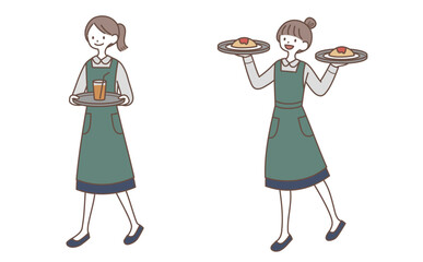 飲食店従業員の女性