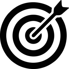 focus icon symbol in a white background, goal target icon symbol on the white background