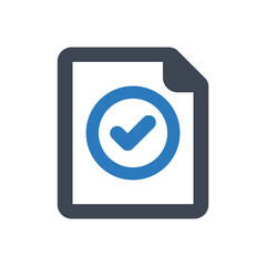 File Approved icon - vector illustration . File, Approved, Checkmark, Complete, Document, Done, check, Page, Paper, Sheet, Approve, line, outline, icons .