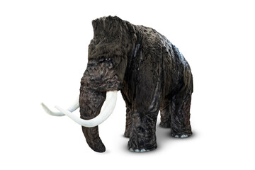 Mammoth woolly figurine isolated on white background