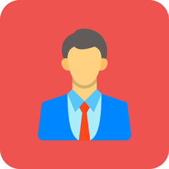 Manager Multicolor Round Corner Flat Icon