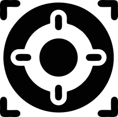 focus icon symbol in a white background, goal target icon symbol on the white background