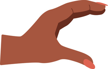 Showing hand and fingers with manicure flat icon