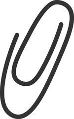 Office stationery flat icon Paper clip