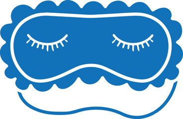 Sleep mask icon, eye mask icon blue vector