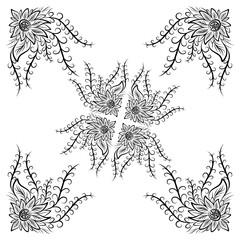 floral frame ornament template decoration