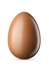 Chocolate Easter egg isolated on white.