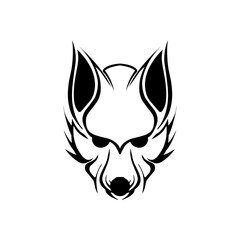 fox line art logo design