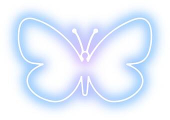 Collection of butterflies and insects neon