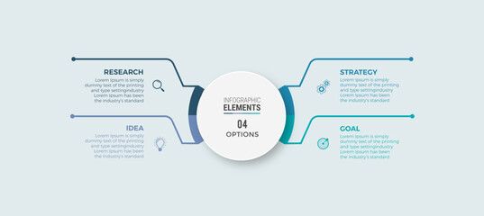Business infographic template design icon 4 option or steps