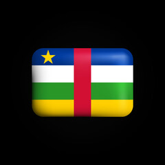 Central African Republic Flag 3D Icon. National Flag of Central African Republic. Vector illustration