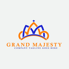 MAJESTY-01Crown Luxurious Royal Logo for Jewelry, Wedding, Hotel or Fashion