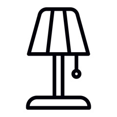 desk lamp line icon