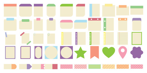 Cute aesthetic sticky paper notes