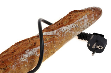 Concept de crise des boulangeries avec l'augmentation du prix de l'électricité