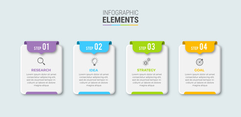 Fototapeta na wymiar Business infographic template design icon 4 option or steps