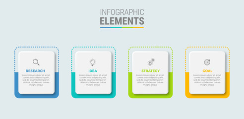 Business infographic template design icon 4 option or steps
