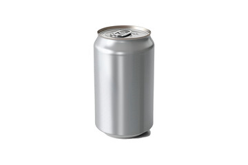 3d aluminum soda can with white background for mockup.
