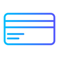 Obraz premium credit card gradient icon