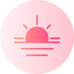 Fototapeta premium sunrise gradient icon