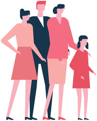 Group of people flat design characters