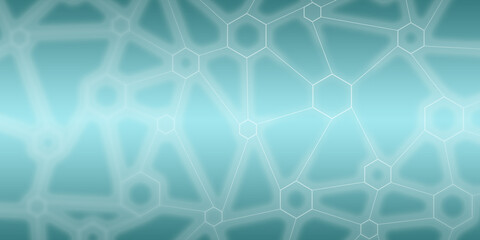 Netzwerk mit Wabenstruktur als Linien mit Unschärfe für Header oder Hintergrund Bilder