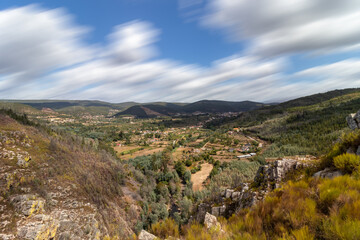 Beautiful mountain landscape in the village of Gois, Coimbra district, Portugal