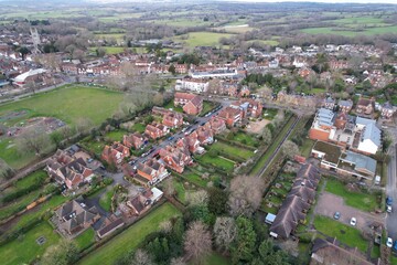 Fototapeta na wymiar Tenterden Kent UK Aerial drone view of Town