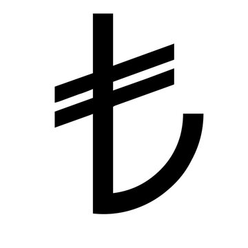 recommend clip art: Turkish lira icon isolated on white background. Turkish lira pictogram. Turkish currency symbol. Turkish lira sign close-up