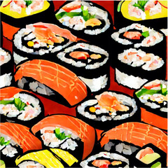 Vektor Sushi - japanisches Essen