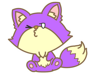 ウィンクしてる子狐