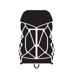 Obraz na płótnie Canvas Black backpack with striped pattern,vector illustration