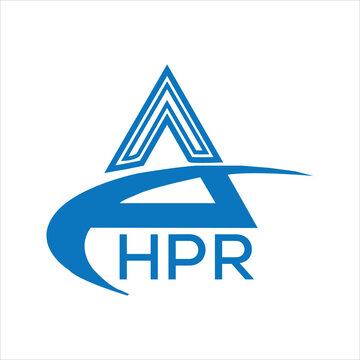 HPR letter logo. HPR blue image on white background. HPR Monogram logo design for entrepreneur and business. HPR best icon.
