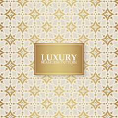 Luxury white ornament pattern design background